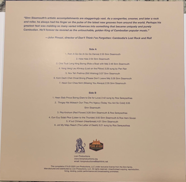 Sinn Sisamouth - Groove Club Vol 4: Sinn Sisamouth | Lion Productions (LION LP-180) - 2