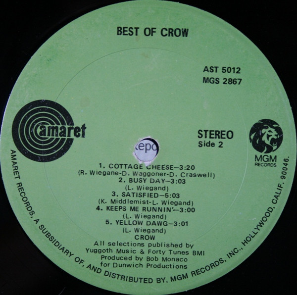 Crow - Best Of Crow | Amaret (AST 5012) - 3