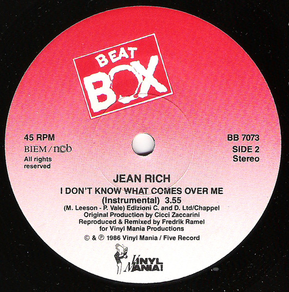 Jean Rich - I Don't Know What Comes Over Me | Beat Box (BB 7073) - 4 Jean Rich - I Don't Know What Comes Over Me | Beat Box (BB 7073) - 4