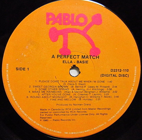 Ella Fitzgerald And Count Basie - A Perfect Match | Pablo Records (D2312110) - 3 Ella Fitzgerald And Count Basie - A Perfect Match | Pablo Records (D2312110) - 3