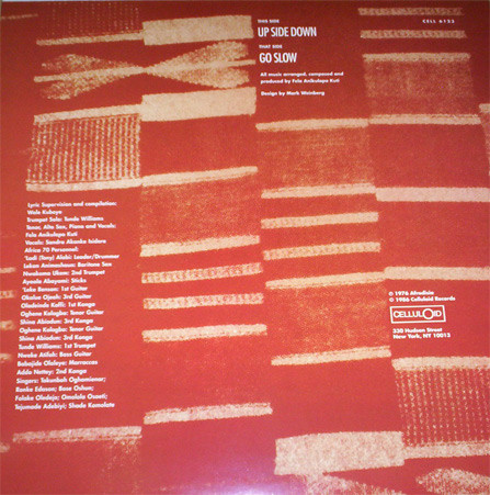 Fela Kuti & Africa 70 - Up Side Down | Celluloid (CELL 6123) - 2