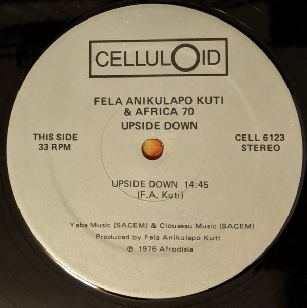 Fela Kuti & Africa 70 - Up Side Down | Celluloid (CELL 6123) - 3