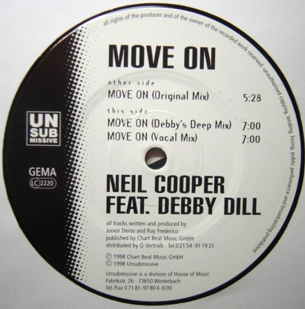 Neil Cooper Feat. Debby Dill - Move On | Unsubmissive Records (USM-017-6) - main