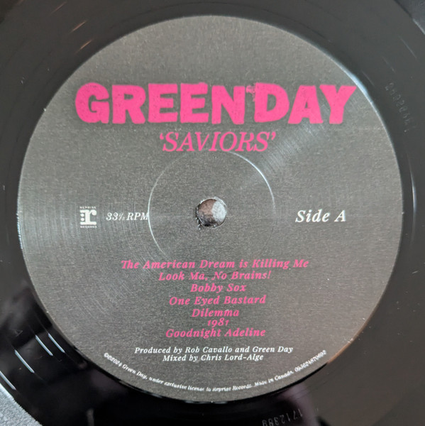 Green Day - Saviors [Vinyl] | Reprise Records (093624870692) - 3