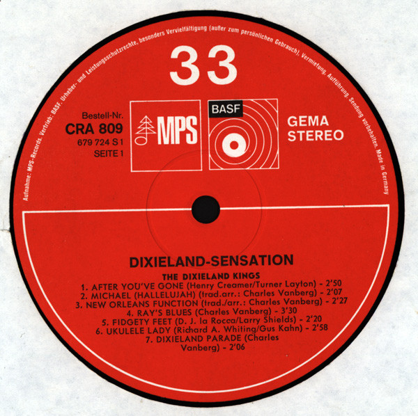 The Dixieland Kings - Dixieland Sensation | MPS Records (CRA 809) - 3 The Dixieland Kings - Dixieland Sensation | MPS Records (CRA 809) - 3