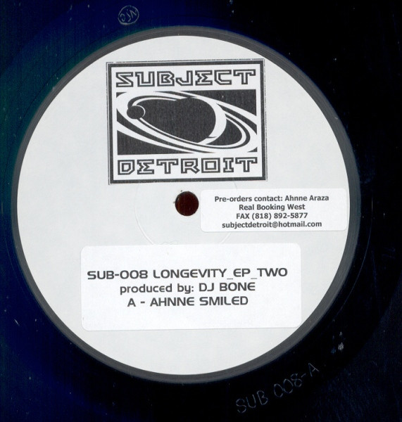 DJ Bone - Longevity EP Two | Subject Detroit (SUB008)