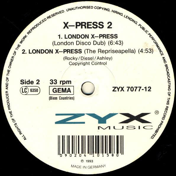 X-Press 2 - London X-Press | ZYX Music (ZYX 7077-12) - 2