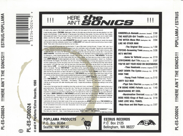 Various - !!!Here Ain't The Sonics!!! | Popllama (PL-ES-CD0024) - 2 Various - !!!Here Ain't The Sonics!!! | Popllama (PL-ES-CD0024) - 2