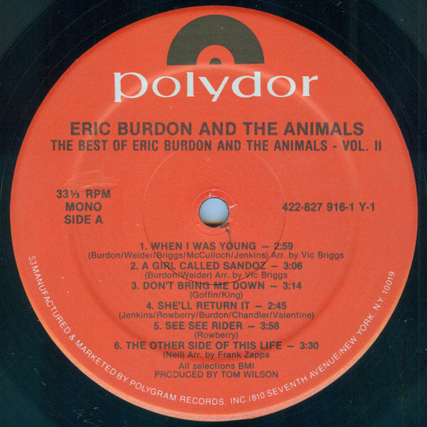 Eric Burdon & The Animals - The Best Of Eric Burdon And The Animals Vol. II | Polydor (827 916-1) - 3 Eric Burdon & The Animals - The Best Of Eric Burdon And The Animals Vol. II | Polydor (827 916-1) - 3