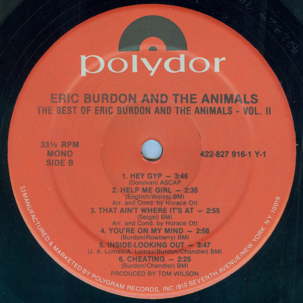 Eric Burdon & The Animals - The Best Of Eric Burdon And The Animals Vol. II | Polydor (827 916-1) - 4 Eric Burdon & The Animals - The Best Of Eric Burdon And The Animals Vol. II | Polydor (827 916-1) - 4