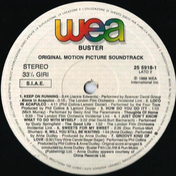 Various - Buster (Original Motion Picture Soundtrack) | WEA (25 5918-1) - 4 Various - Buster (Original Motion Picture Soundtrack) | WEA (25 5918-1) - 4
