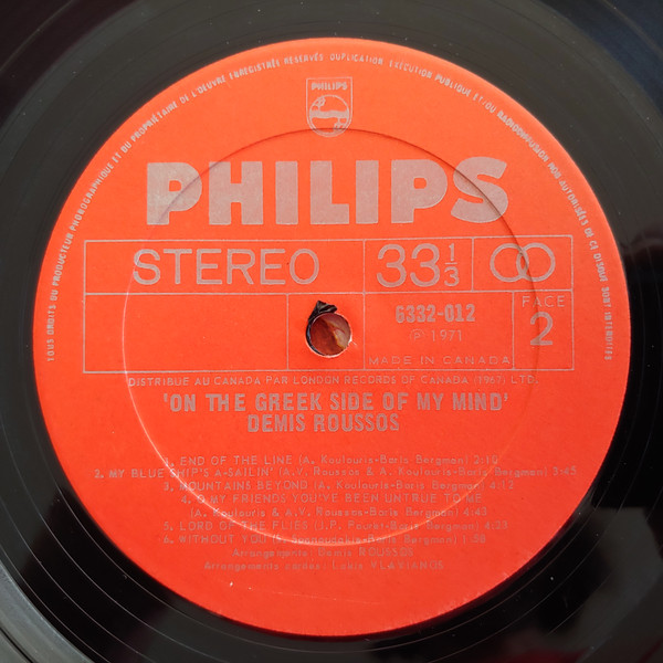 Demis Roussos - On The Greek Side Of My Mind | Philips (6332 012) - 4 Demis Roussos - On The Greek Side Of My Mind | Philips (6332 012) - 4
