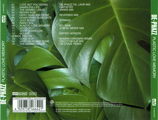De-Phazz - Plastic Love Memory | Edel Records (0146642ERE) - 2 De-Phazz - Plastic Love Memory | Edel Records (0146642ERE) - 2