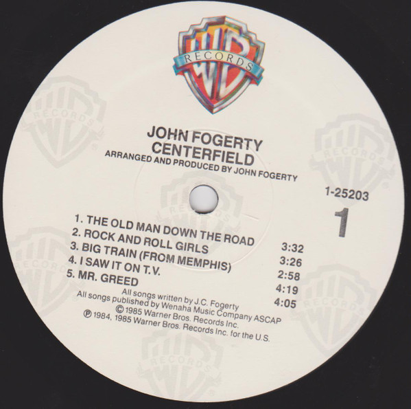 John Fogerty - Centerfield | Warner Bros. Records (9 25203-1) - 3