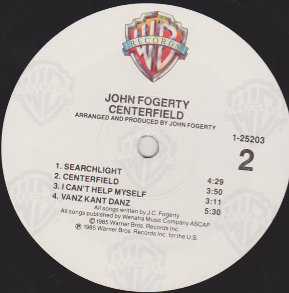 John Fogerty - Centerfield | Warner Bros. Records (9 25203-1) - 4