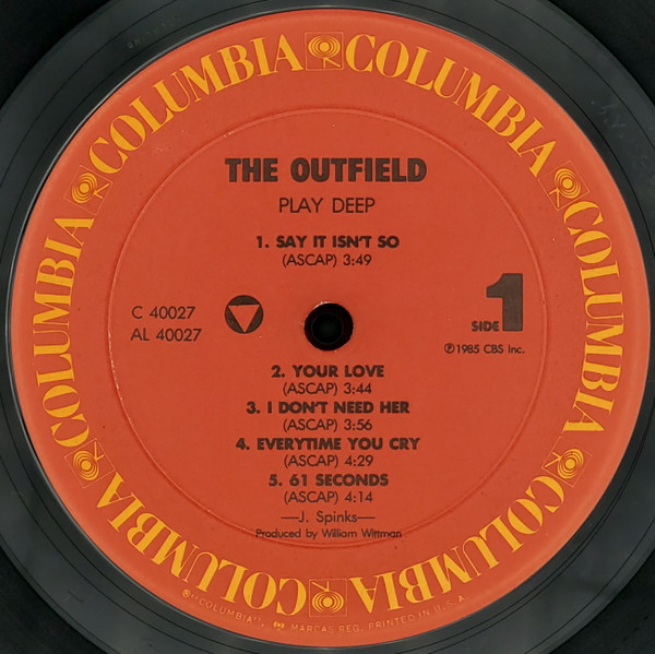 The Outfield - Play Deep | Columbia (FC 40027) - 3