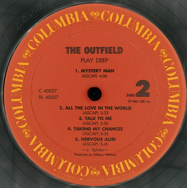 The Outfield - Play Deep | Columbia (FC 40027) - 4