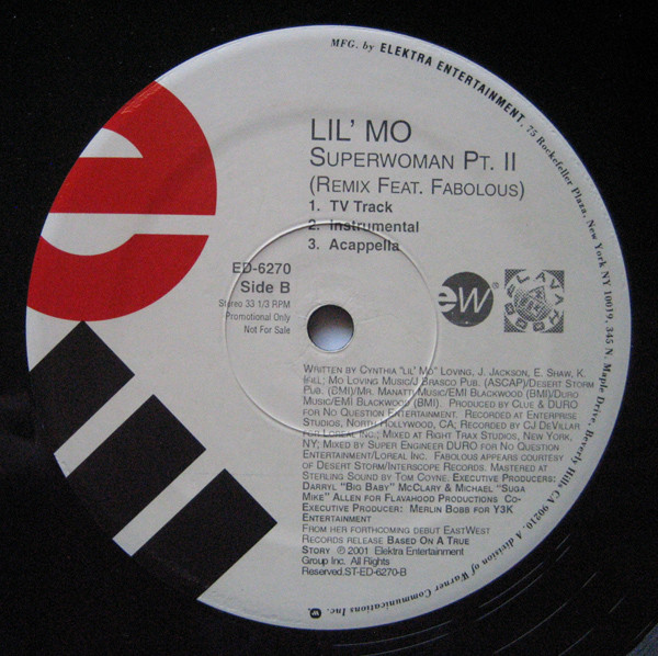 Lil' Mo Feat. Fabolous - Superwoman Pt. II | Elektra (ED-6270) - 2