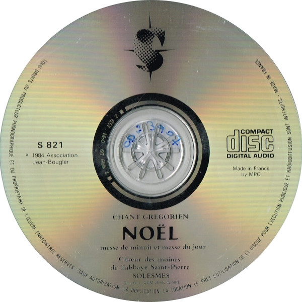 Chœur Des Moines De L'Abbaye Saint-Pierre De Solesmes Direction: Dom Jean Claire - Noël: Messe De Minuit - Messe Du Jour | Solesmes (S 821) - 3