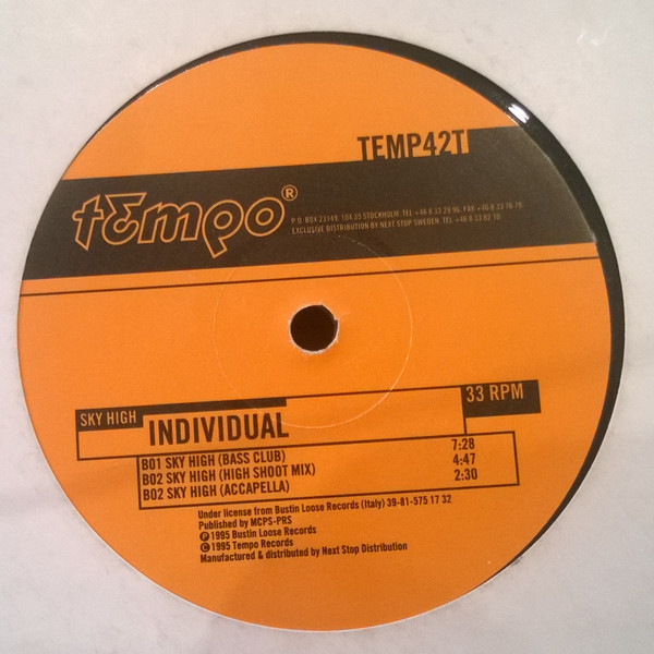 Individual - Sky High | Tempo Records (TEMP42T) - 2
