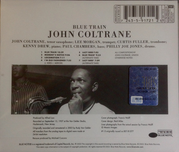 John Coltrane - Blue Train | Blue Note (7243 5 91721 2 5) - 2