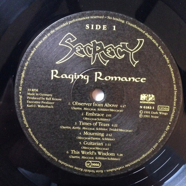 Secrecy - Raging Romance | Noise International (N 0182-1) - 3