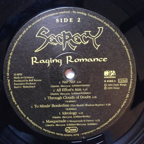 Secrecy - Raging Romance | Noise International (N 0182-1) - 4