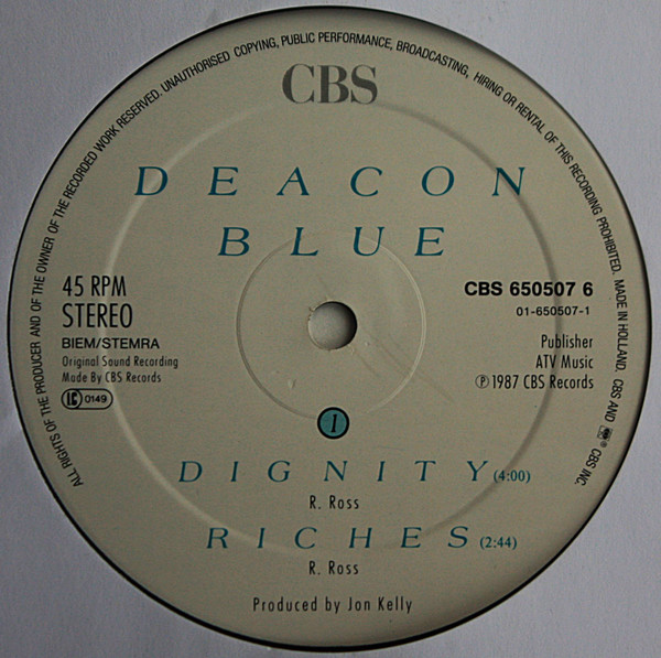 Deacon Blue - Dignity | CBS (CBS 650507 6) - 4 Deacon Blue - Dignity | CBS (CBS 650507 6) - 4