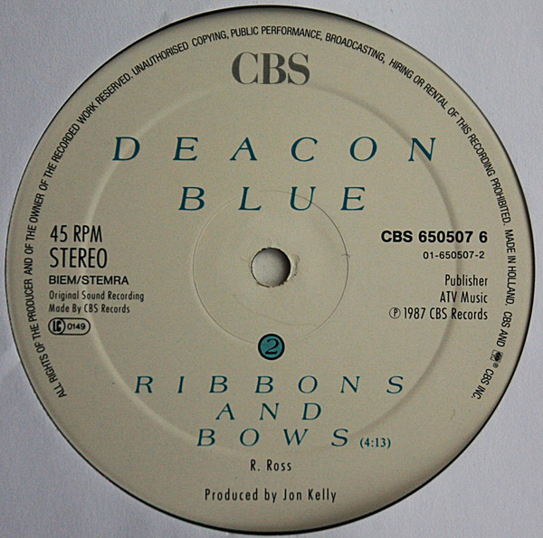Deacon Blue - Dignity | CBS (CBS 650507 6) - 3 Deacon Blue - Dignity | CBS (CBS 650507 6) - 3