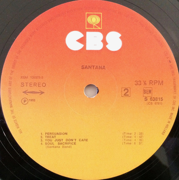 Santana - Santana | CBS (S 63815) - 4