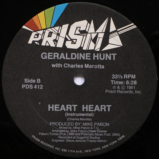 Geraldine Hunt With Charlie Marotta - Heart Heart | Prism (PDS 412) - 2 Geraldine Hunt With Charlie Marotta - Heart Heart | Prism (PDS 412) - 2