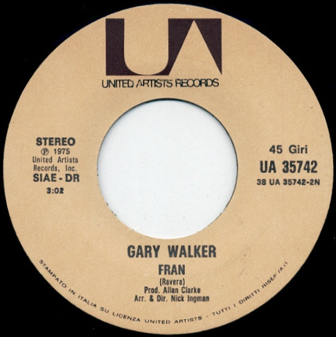 Gary Walker - Hello, How Are You | United Artists Records (UA 35742) - 4