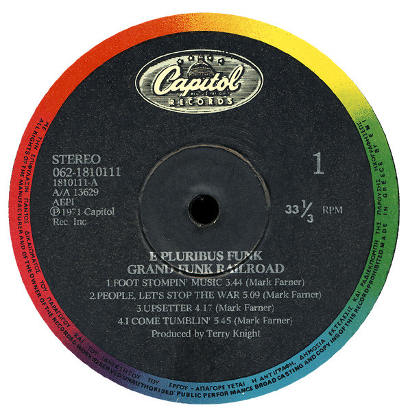Grand Funk Railroad - E Pluribus Funk | Capitol Records (062-1810111) - 3