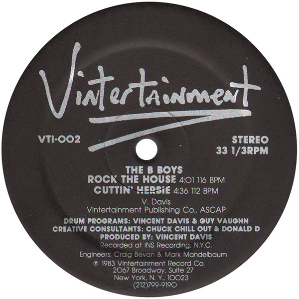 The B-Boys - Rock The House / Cuttin' Herbie | Vintertainment (VTI-002) - 2 The B-Boys - Rock The House / Cuttin' Herbie | Vintertainment (VTI-002) - 2