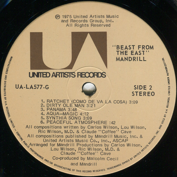 Mandrill - Beast From The East | United Artists Records (UA-LA577-G) - 4 Mandrill - Beast From The East | United Artists Records (UA-LA577-G) - 4