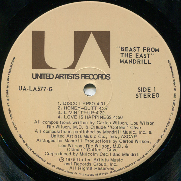 Mandrill - Beast From The East | United Artists Records (UA-LA577-G) - 3 Mandrill - Beast From The East | United Artists Records (UA-LA577-G) - 3
