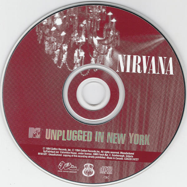 Nirvana - MTV Unplugged In New York [CD] | DGC (*CDGCD 24727) - 2