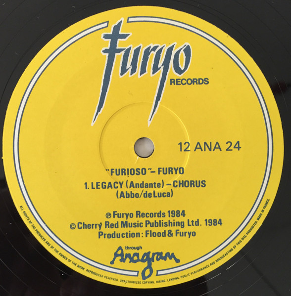 Furyo - Furioso | Anagram Records (12 ANA 24) - 4 Furyo - Furioso | Anagram Records (12 ANA 24) - 4