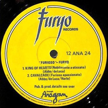 Furyo - Furioso | Anagram Records (12 ANA 24) - 3 Furyo - Furioso | Anagram Records (12 ANA 24) - 3