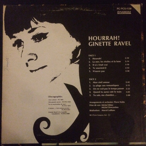 Ginette Ravel - Hourrah! | RCA Victor (PC 1129) - 2