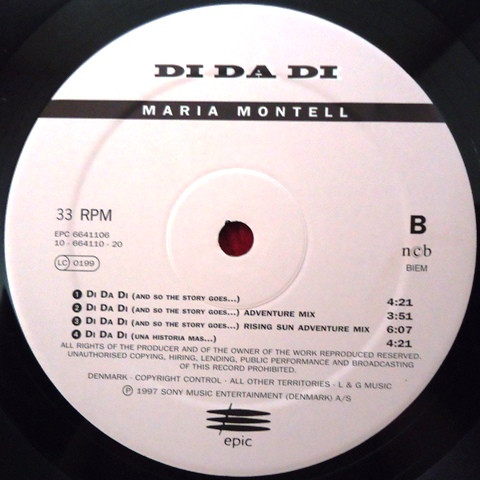Maria Montell - Di Da Di | Epic (EPC 664110 6) - 4 Maria Montell - Di Da Di | Epic (EPC 664110 6) - 4