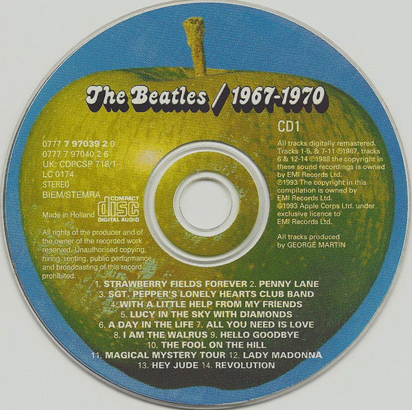 The Beatles - 1967-1970 | Apple Records (0777 7 97039 2 0) - 4