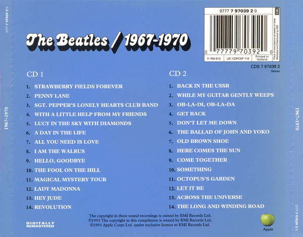 The Beatles - 1967-1970 | Apple Records (0777 7 97039 2 0) - 3