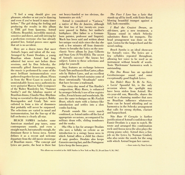 Astrud Gilberto - Beach Samba | Verve Records (700181) - 3 Astrud Gilberto - Beach Samba | Verve Records (700181) - 3