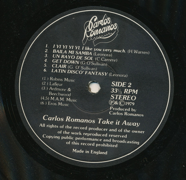 Carlos Romanos - Take It Away | Not On Label (none) - 4 Carlos Romanos - Take It Away | Not On Label (none) - 4