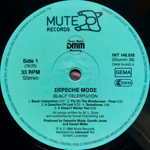 Depeche Mode - Black Celebration | Mute (INT 146.818) - 2