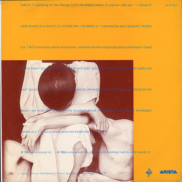 Shriekback - Hand On My Heart (Remixes) | Arista (shrk 221) - 2