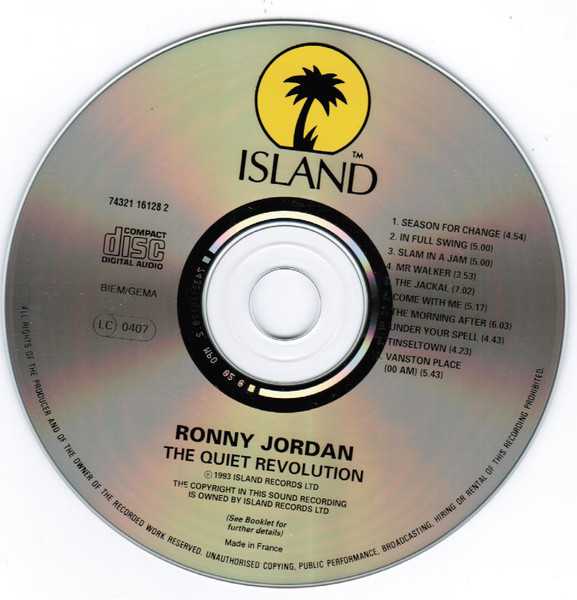 Ronny Jordan - The Quiet Revolution | Island Records (74321 16128 2) - 3 Ronny Jordan - The Quiet Revolution | Island Records (74321 16128 2) - 3