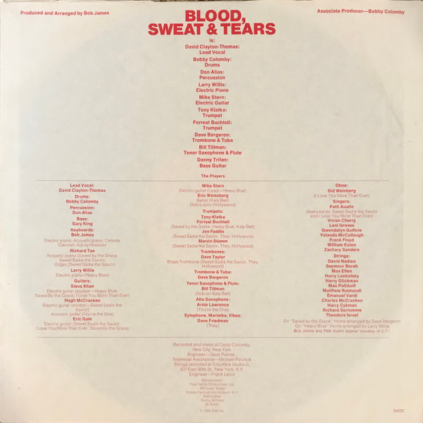 Blood, Sweat And Tears - More Than Ever | Columbia (PC 34233) - 4 Blood, Sweat And Tears - More Than Ever | Columbia (PC 34233) - 4