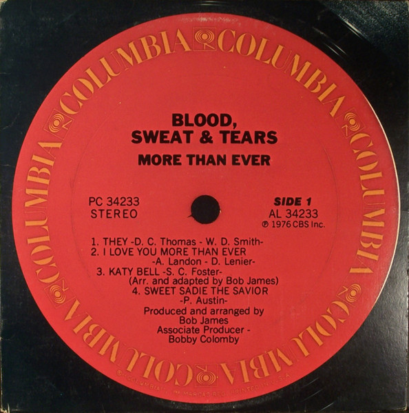 Blood, Sweat And Tears - More Than Ever | Columbia (PC 34233)